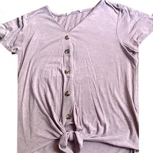2 shirts on dark/light purple and the other a grey.